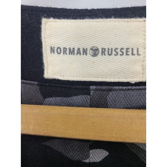 New Norman Russell Shirt Jacket Mens L? Black Camo Snap Front  SAMPLE - Picture 2 of 5
